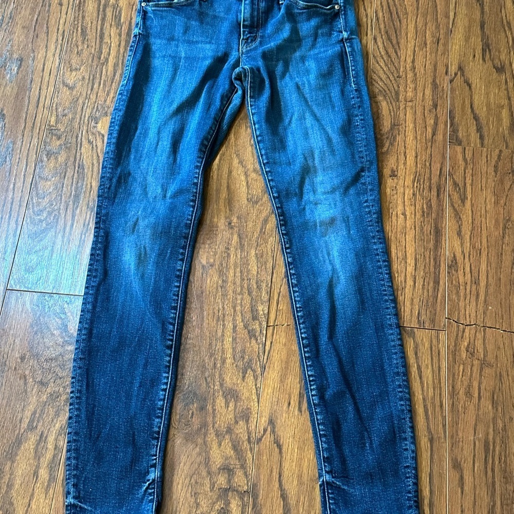 MOTHER Blue Skinny Jeans Classic Denim